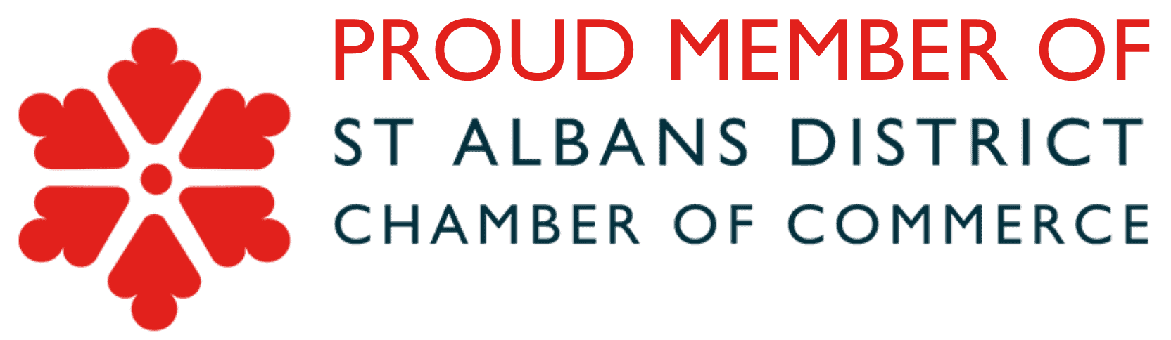 Proud member of St Albans District Chamber of Commerce - with white background